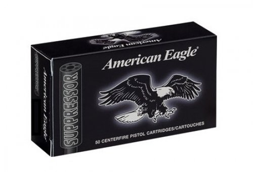 9mm Federal American Eagle 124gr. Subsonic Full Metal Jacket Ammo ...