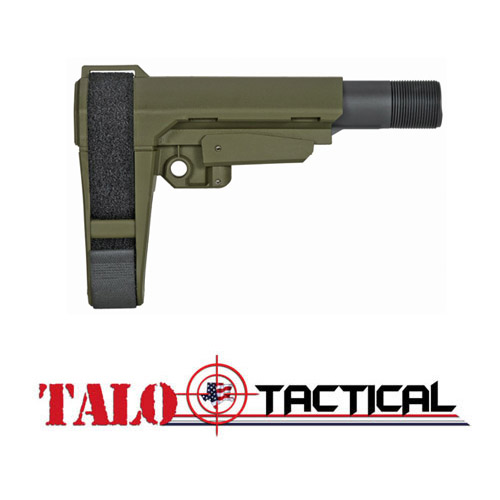 SBA3 Pistol Stabilizing Brace OD Green - TALO Tactical Ammunition